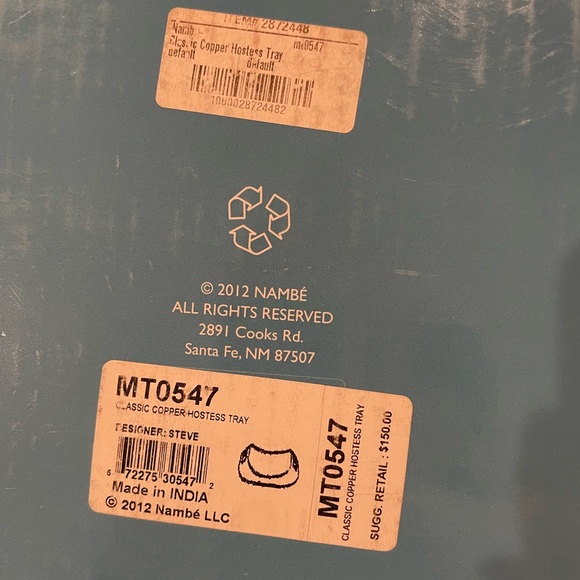 Nambe - Classic Copper Hostess Tray - Picture 3 of 7